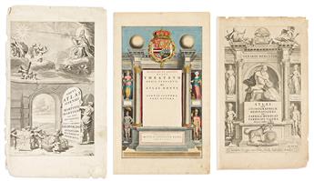 (TITLE PAGES.) Group of 10 seventeenth-and-eighteenth-century engraved atlas title pages.